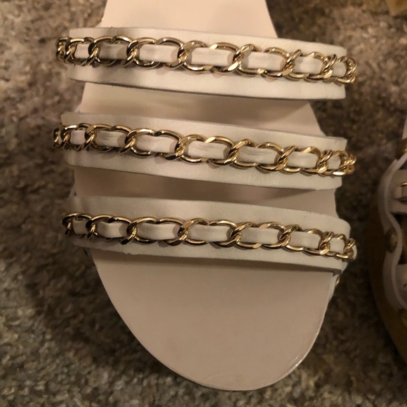 Authentic Chanel resin platforms calfskin chain 38.5 - Picture 6 of 12